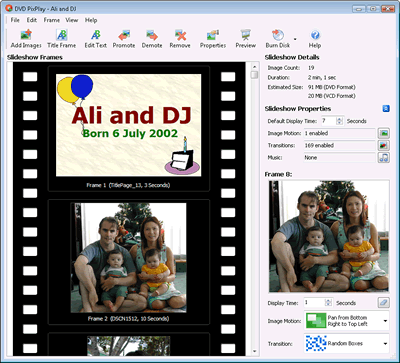 Screenshot of DVD PixPlay