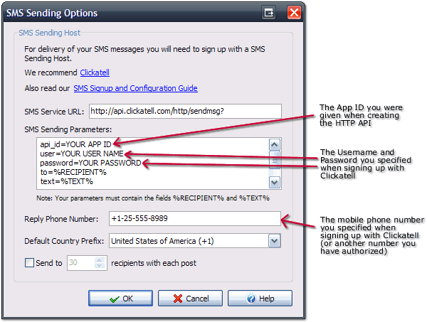 SMS Options 2